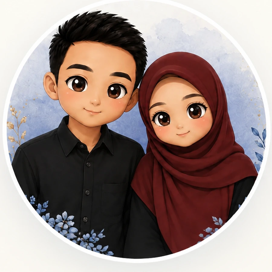 Ilustrasi pasangan pengantin